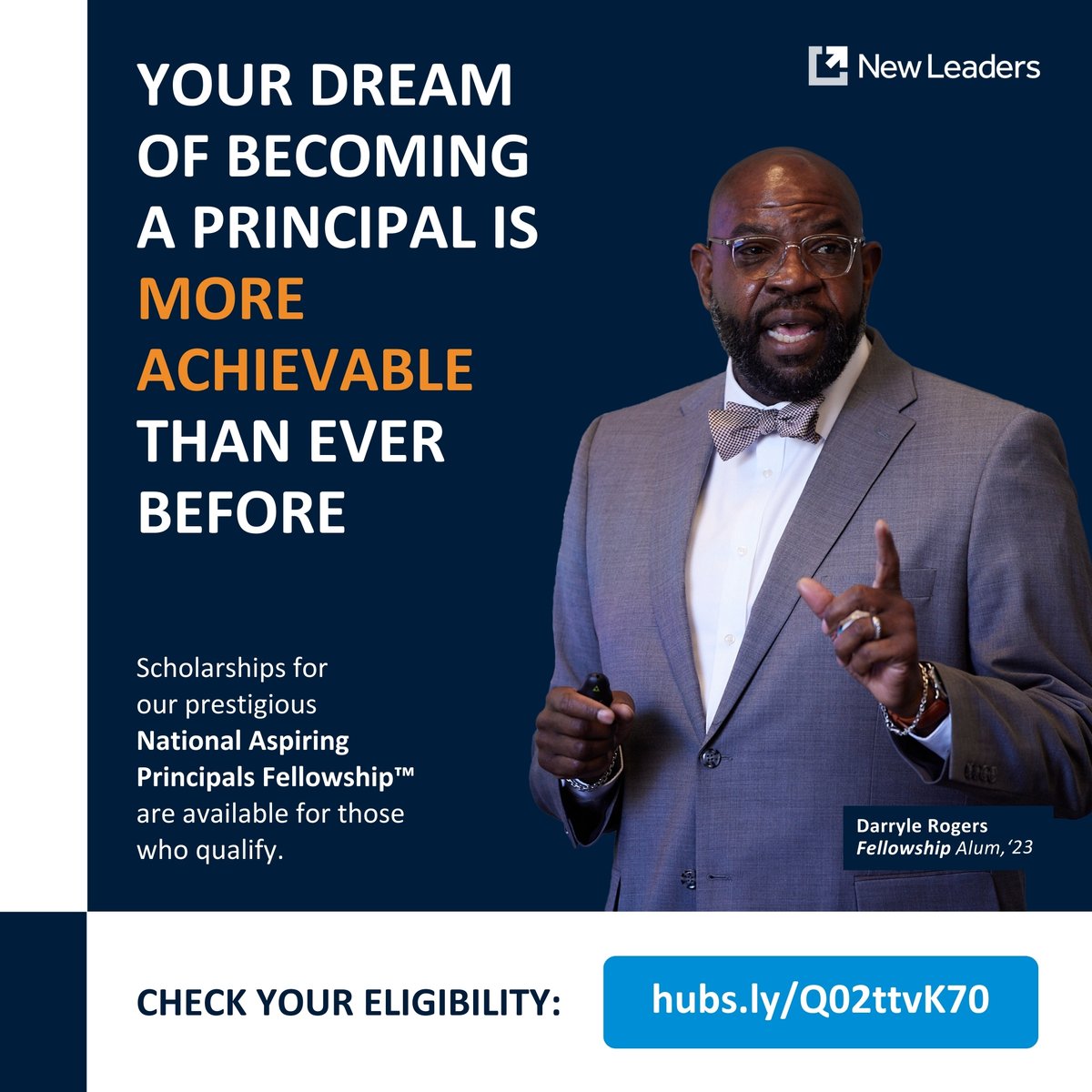 The National Aspiring Principals Fellowship™ is your pathway to principalship—and scholarships are available for those who qualify! At New Leaders, we’re committed to empowering educators to become impactful principals. Check your eligibility: hubs.ly/Q02ttvqS0