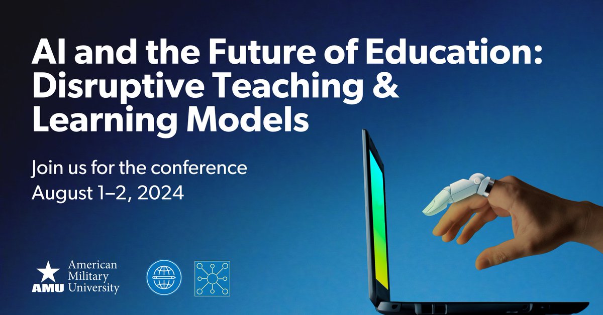 Save the date 🗓️ for the upcoming conference, AI and the Future of Education: Disruptive Teaching and Learning Models (August 1-2)! This event is hosted by @APUSPRteam and @policystudies. Learn more: ow.ly/gABX50RiWWc @journalolrap #AI #ChatGPT #SaveTheDate