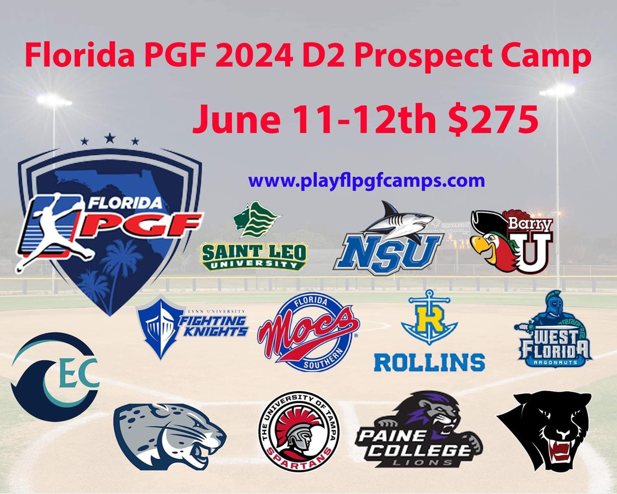It’s about that time‼️🥎 Get on coaches radars early this summer! Eddie C. Moore in Clearwater! playflpgfcamps.com 💻