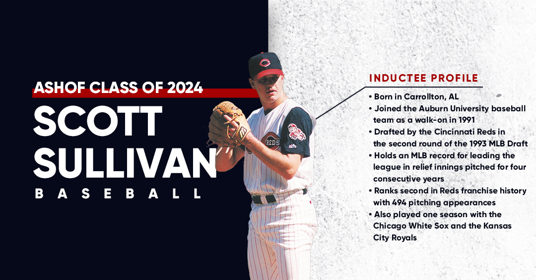 From Carrollton, Alabama to Auburn University to the MLB...in two weeks, Scott Sullivan will join the Alabama Sports Hall of Fame!
