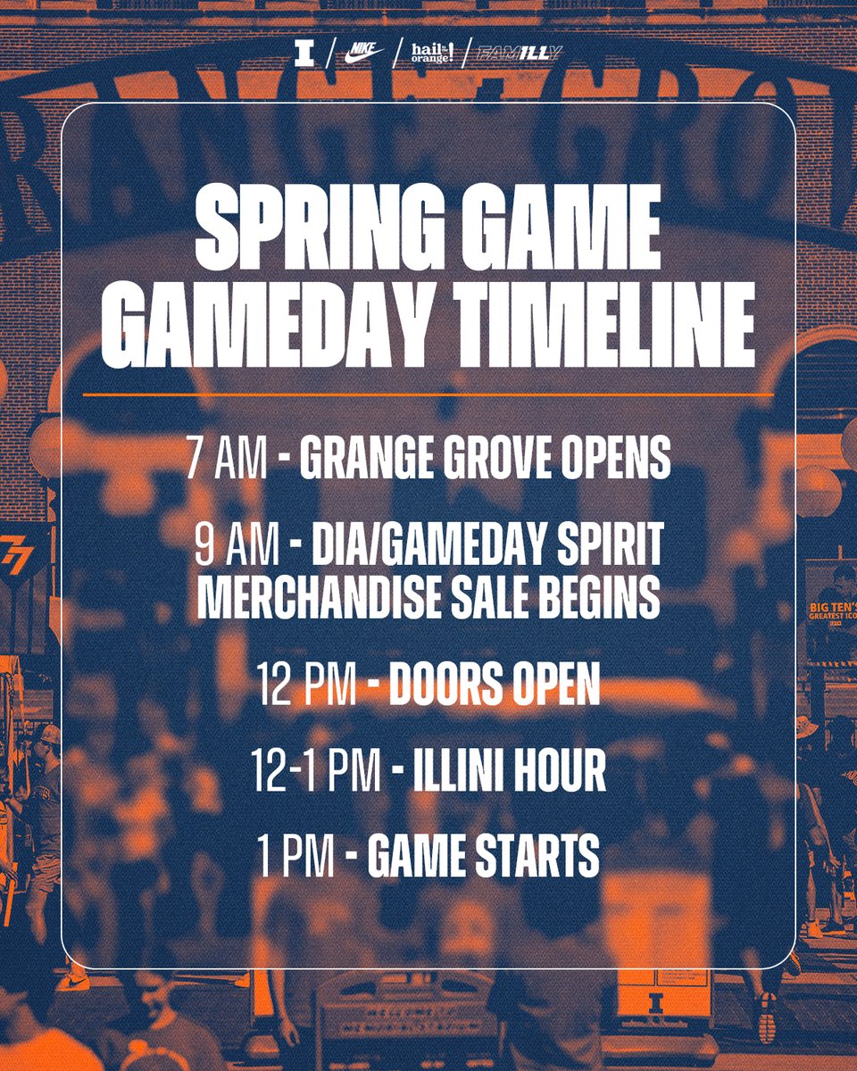 We've got your Saturday all mapped out for you. #Illini // #HTTO // #famILLy