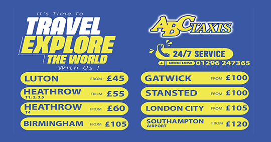 Ready to explore? @ABCTaxis01 offers rides from #Aylesbury to airports starting at £45. Always on, with 24/7 service. #BucksTravel #RideInStyle
Want this visibility? Advertise with #CornerMedia on our vibrant #ledscreens & get noticed. #DigitalMarketing #AylesburyAds