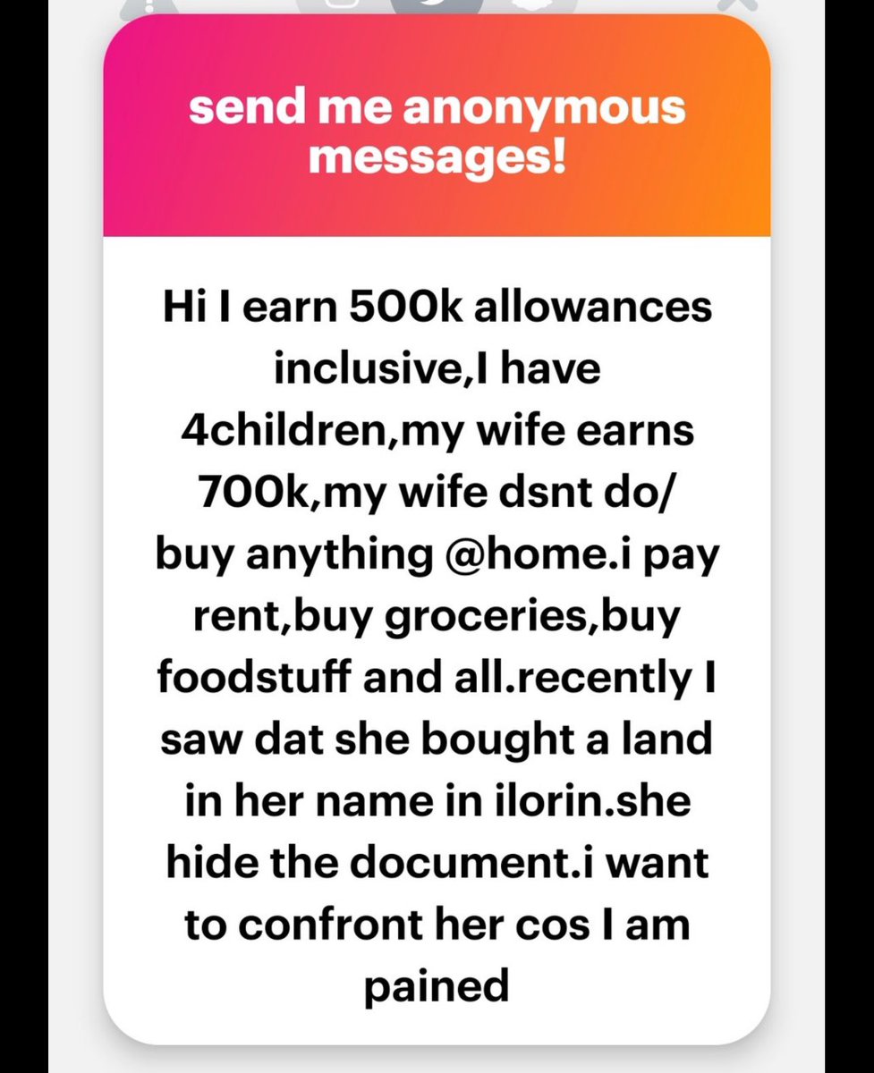 Men dey stupid sometimes. You and your wife are working, only you will foot all the bills, still do the masculine Job in the home, deal wirh her mood swings, nagging, stress, while all she does is work and keep her money? She don't even have time for the kids self. So the only