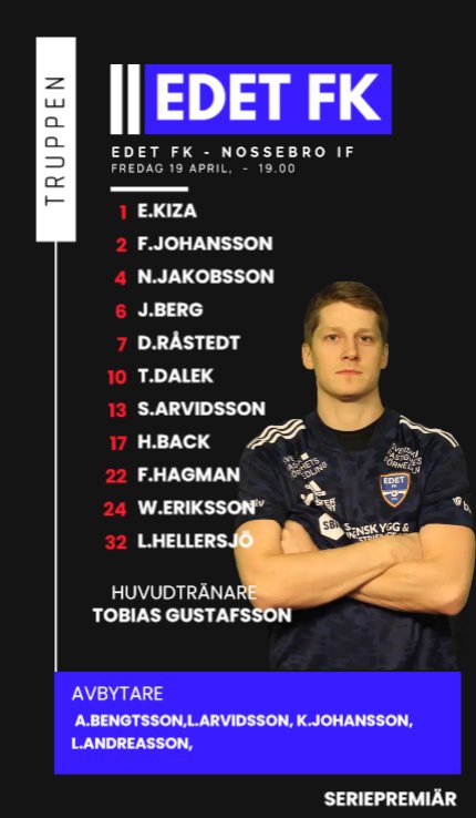 Vi ses väl ikväll? 19.00 avspark på Strömsvallen