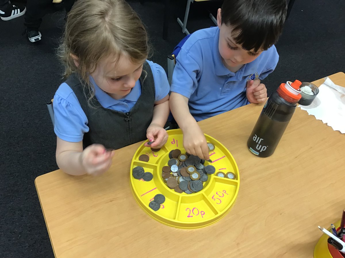 MissMuir4's tweet photo. Primary 1 are learning about money! The children decided they wanted to have a toy shop in class! We have been practising using coins to buy some toys🧸@OLAPrimaryGlas https://t.co/SBg7aAdddr