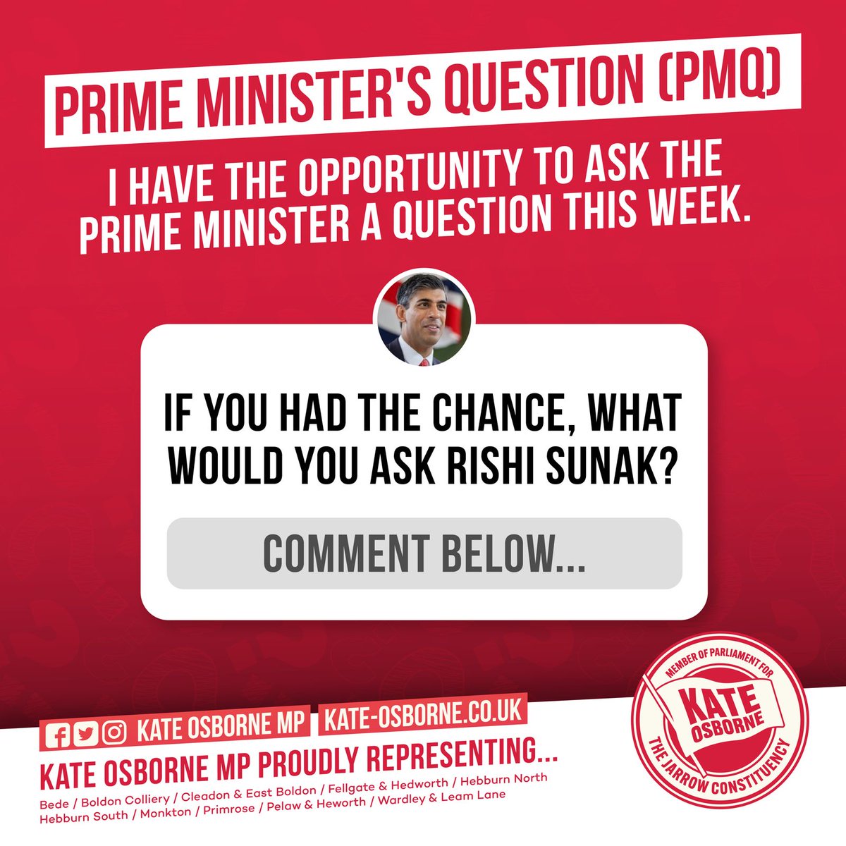 I've got a #PMQs this Wednesday... If you could ask @RishiSunak a question what would it be?