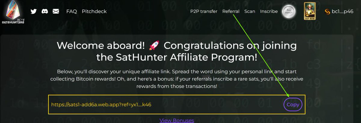 💸Sats Hunters Ordinal & Runes Token Referral Twitter Competition 🎉 How to qualify? 👉Join the Sats Hunters Referral Program, and promote it on Twitter for your chance to win a Sats Hunters Ordinal valued at 0.022 BTC ($1,800 USD) + Runes Airdrop (9,226.71 units) ✍️Head…