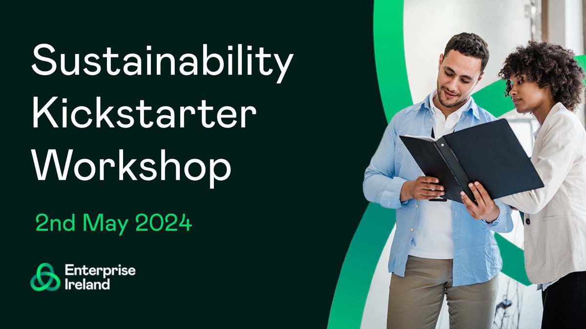 Enterprise Ireland’s free Sustainability Kickstarter Workshops can equip your business with the practical skills it needs to incorporate sustainability and ESG into your business plans. Kickstart a sustainable future for your business: rebrand.ly/K-S-2-May