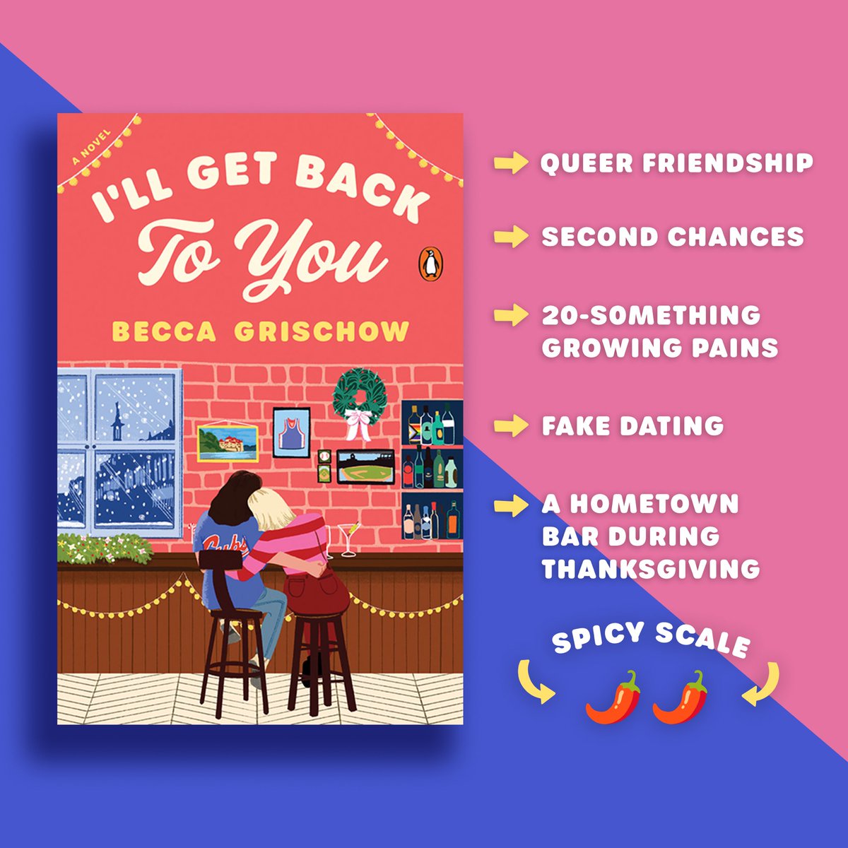 beegriz's tweet photo. MY BOOK COVER IS HERE. 💗💜💙

If the question is “will we ever get a sapphic Emily Henry novel?” 

the answer is yes, written by Becca Grischow, 

Preorders are live: https://t.co/MUopV0UaBr https://t.co/TsbdKX2DOD