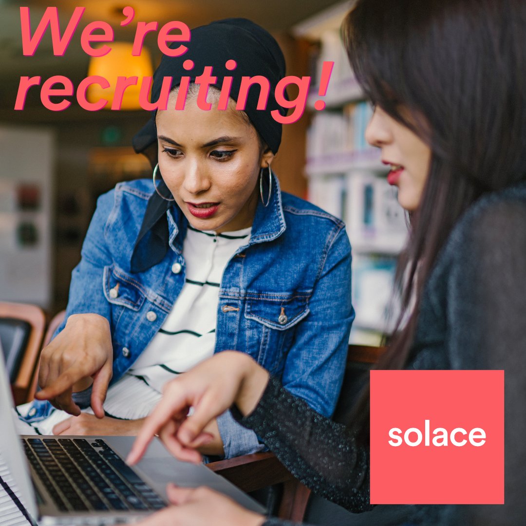 We're recruiting and we have a range of part time and full time jobs available including: Multiple Disadvantage Refuge Worker, Complex Needs Counsellor, Refuge Worker. Find out more about working for Solace and apply here: solacewomensaid.org/jobs/ #Jobs #Recruitment #VAWG