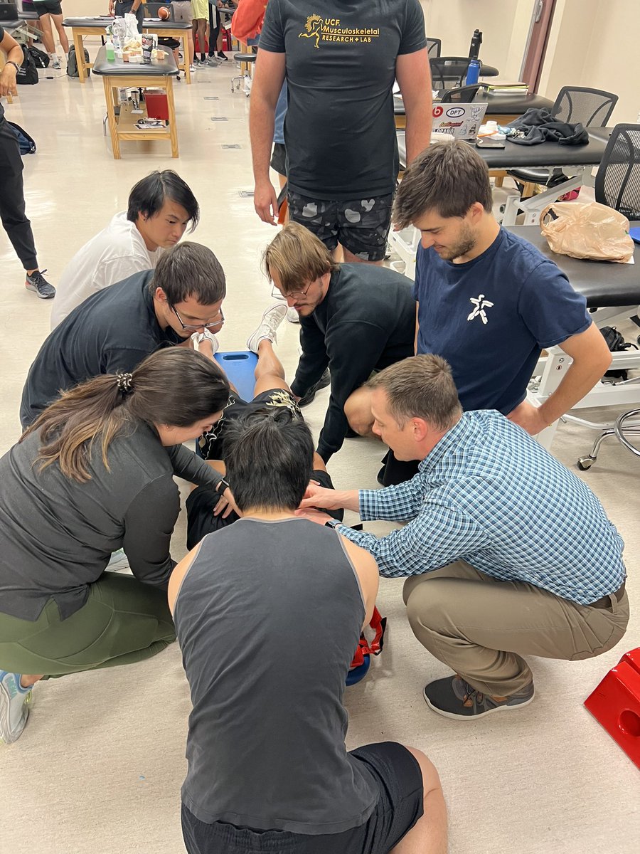 This week @GrindstaffTL visited @UCF_DPT and taught a 2 day intensive Emergency Medical Response course to the 3rd year sports elective students! Thank you for such a great experience!