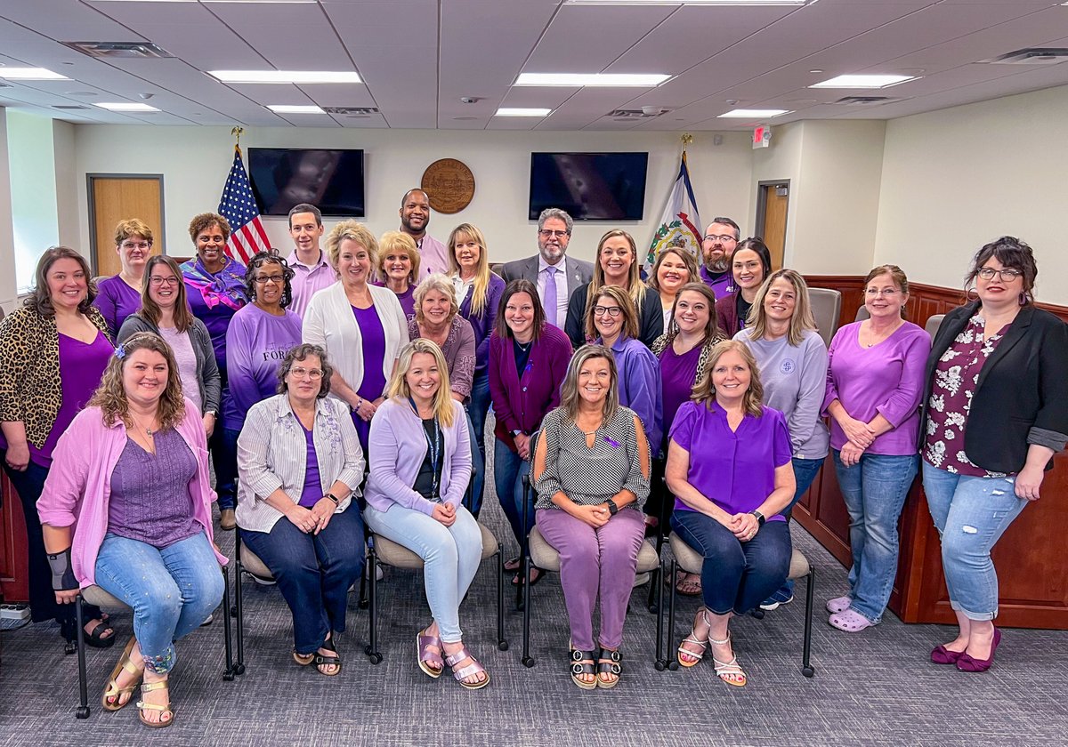 💜🥳💜 As we close out Month of the Military Child Spirit Week, WVDE employees purpled up today to honor the military children that we serve in schools statewide. Don't forget to share your school's Purple Up photos and tag #CommonGroundWV. #WVEd