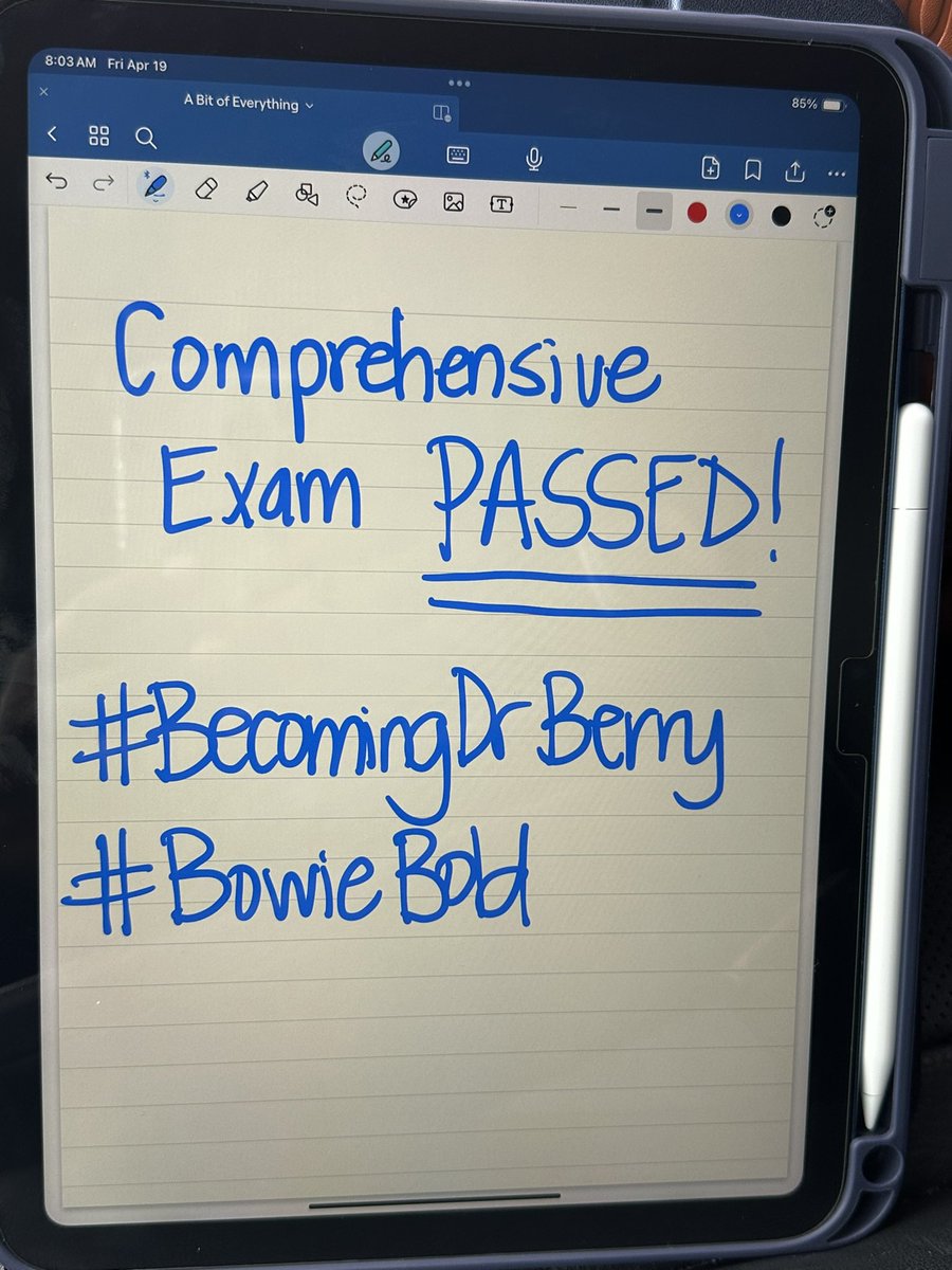 UPDATE: TALK TO ME NICE. I passed my comprehensive exam! #BecomingDrBerry. #DoctoralCandidateStatus. #BowieBold. 🐶💛🖤