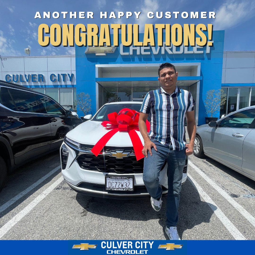 🎉 It's Friday, time to roll out in the 2024 Trax! 🚙💨 Congratulations on your trendy new ride! Get ready to make the most of your weekend with a car that's as dynamic as your plans. Welcome to the Culver City Chevrolet family! #FridayDrive #2024Trax #CulverCityChevrolet 🌟🏁