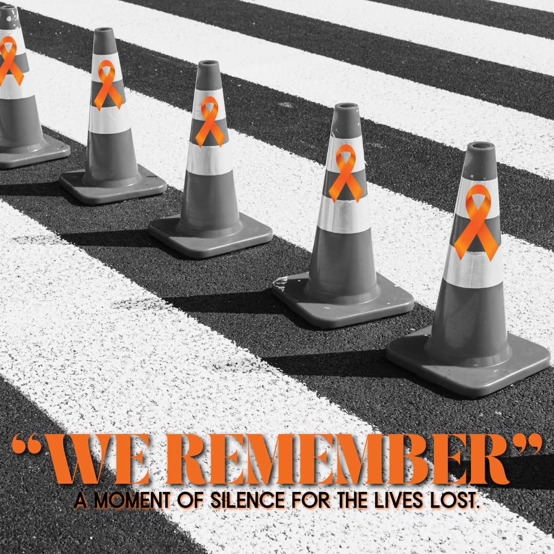 To end #NWZAW we take a Moment of Silence. 🧡 The Moment of Silence was started in 2022 to remember the men and women whose lives were lost in a work zone incident.

foundation.atssa.com/our-programs/n…

#Orange4Safety #WorkZoneSafety