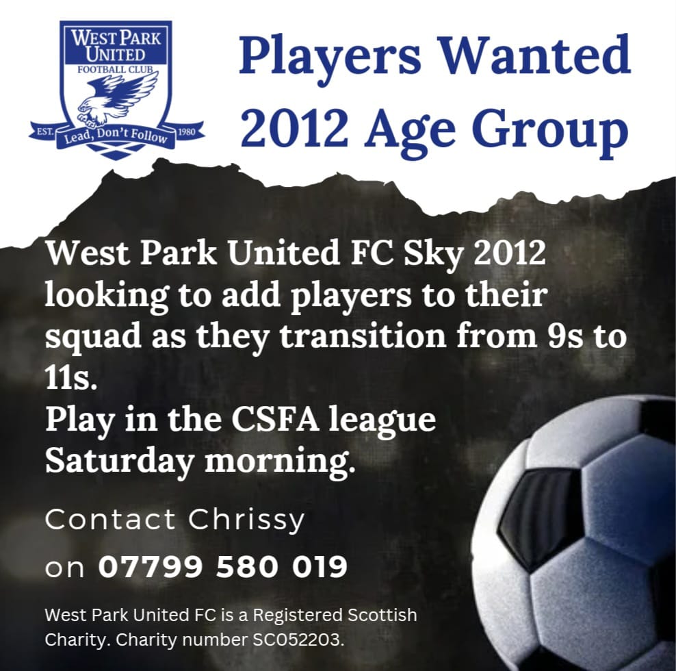 WestParkUtdFC's tweet photo. Our 2012 sky team are looking for players. Contact  Chrissy for more info. https://t.co/LPld9fbd6z