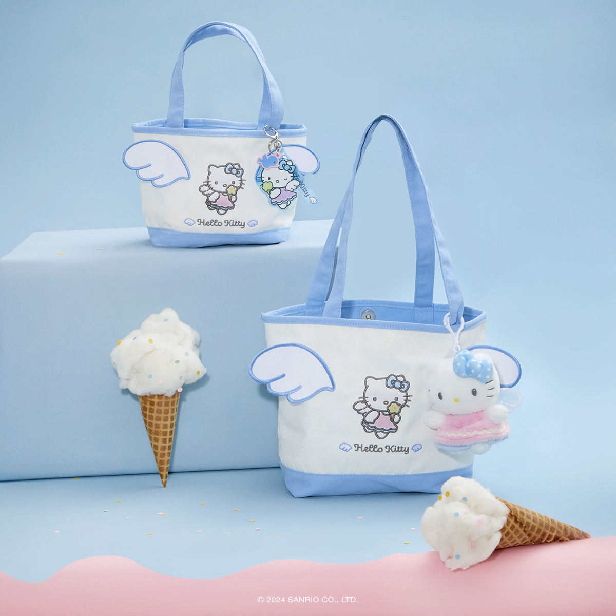 Ice cream dream 🍦 Take a journey with Hello Kitty and fly through the sky in this frozen wonderland! Shop new arrivals: sanrio.com/collections/ne…