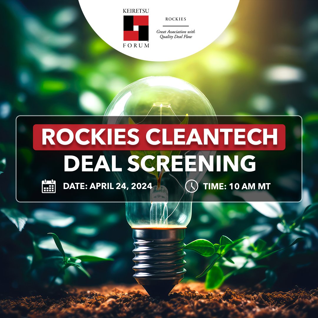 k4northwest's tweet image. Investors, discover the next generation of technologies and sustainable solutions at the Rockies Cleantech Deal Screening. Innovative startups are helping us achieve the vision of a net zero future. Register today: tinyurl.com/ybb7ebw8

#CleantechInvesting #SustainableSolution
