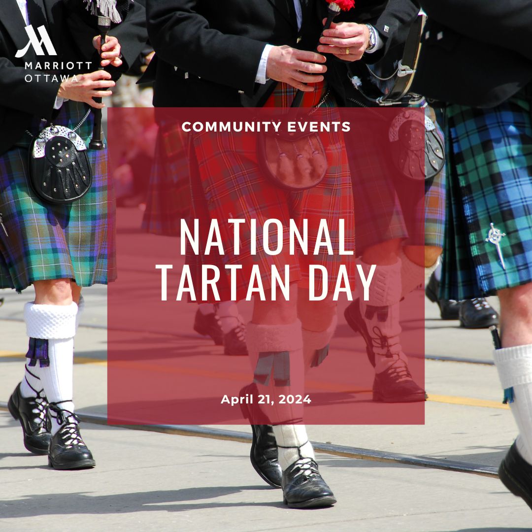 The Ottawa Marriott invites you to immerse yourself in the rich pageantry of Tartan Day. Whether you have Scottish roots or simply appreciate cultural festivities, you won't want to miss this community experience in our city's core. ℹ️ shorturl.at/bcdk2 #tartandayottawa