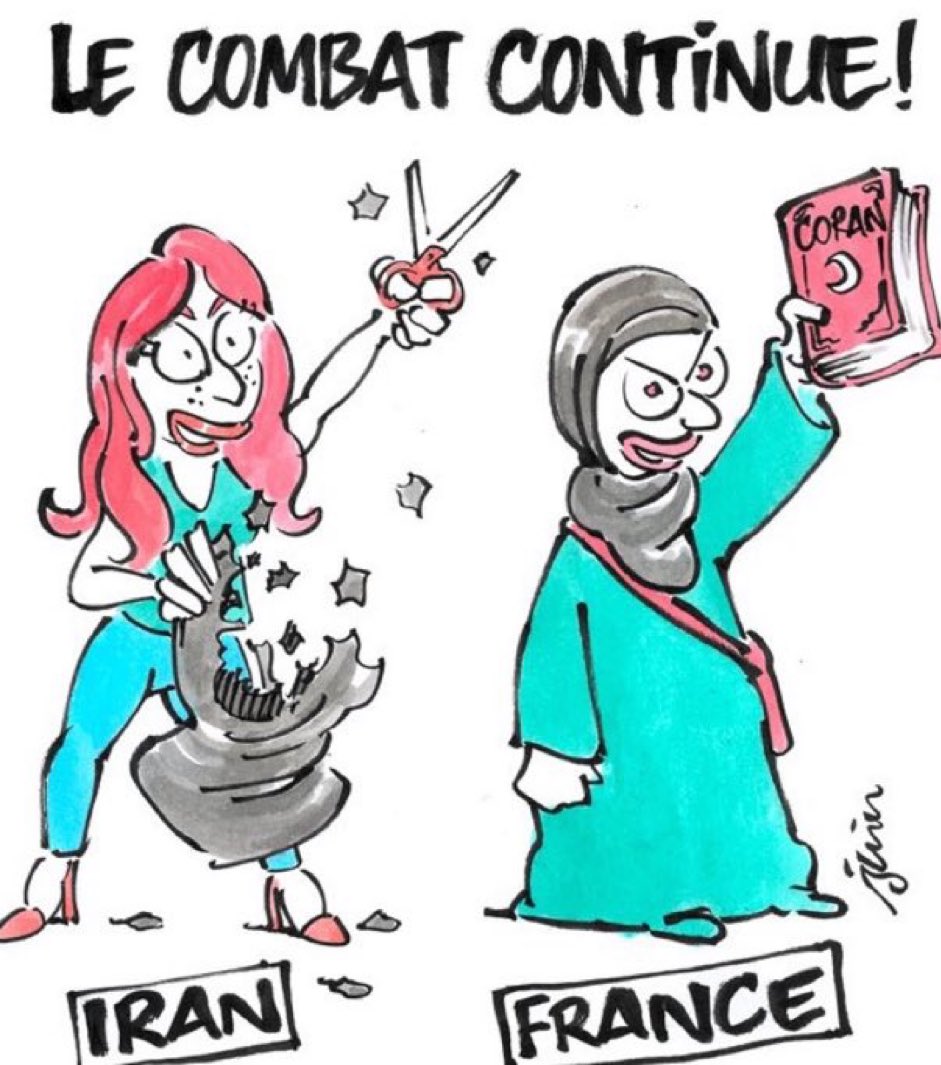 Voilà voilà voilà ⤵️ 🤢 🤢 🤮
#GazonMaudit ou la défense de l'indéfendable #FéministeIntermitente
#FemmeVieLiberté
#WomanLifeFreedom 
@Charlie_Hebdo_