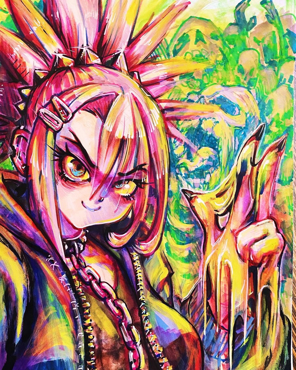 vernonmahoney's tweet photo. #slimecore #slime #AnimeArt #traditionalart #posca #gouache #alcoholmarker https://t.co/qI9vpYAgGT