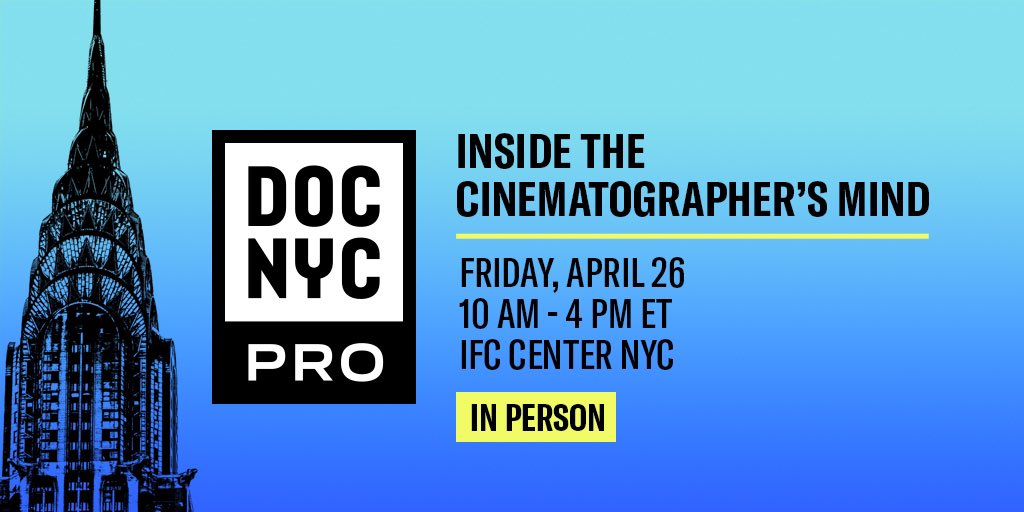 Dive into the intricacies of visual storytelling at this special in-person workshop at @IFCCenter! You'll participate in clip analysis & learn filming techniques from a panel of award-winning cinematographers. Register now: docnyc.net/event/inside-t…