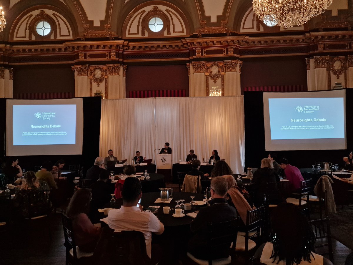 A panel on #neurorights at the Int. Neuroethics Society (@neuroethicsinfo) annual meeting in Baltimore earlier today highlighted various problems w current #neurorights activism, esp. from Latin American perspectives, severe democratic deficits, 'legislating in a hasty manner' 1/