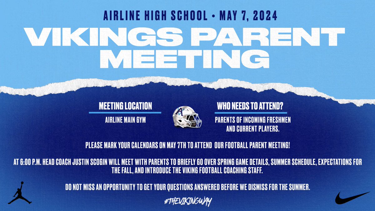 Please mark your calendars now!