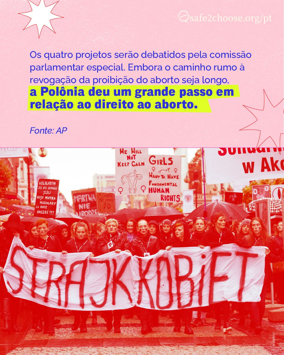 safe2choosePT's tweet image. A Polônia é um dos países europeus com o acesso ao aborto mais restritivo.
Esses projetos de lei representam passos significativos para que todas as pessoas que buscam abortar no país tenham acesso a um aborto seguro. #Polônia #Leidoaborto #Proibição do aborto #safe2choose