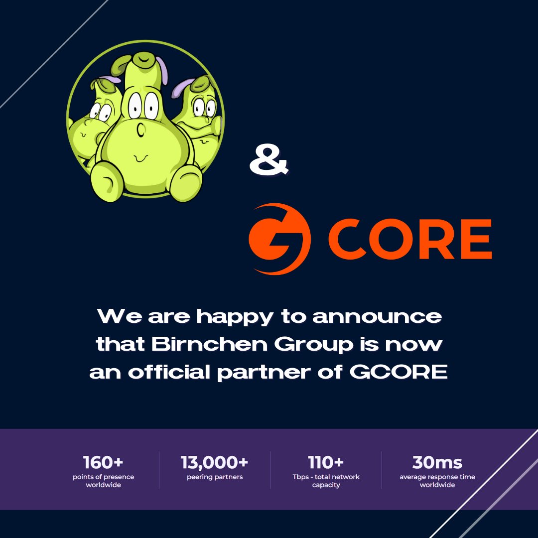 We are now official partners of <a href="/gcore_official/">Gcore</a> 🥳😍
#gamedeveloper #Cloud #GamingCommunity #NEWS #partnership