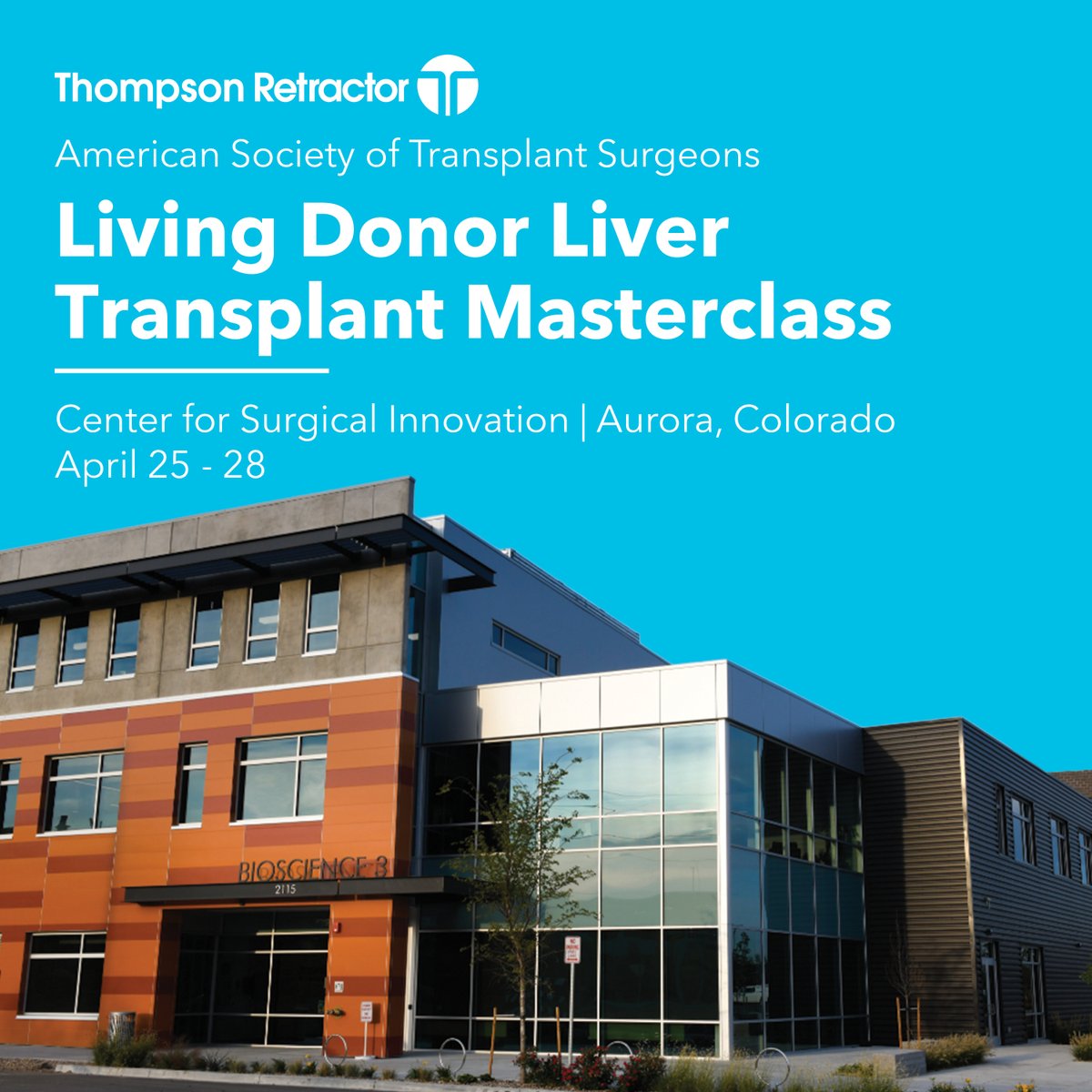 Back to the lab! We are excited to announce our partnership with the ASTS at their new Living Donor Liver Transplant Masterclass! The inaugural event will be held at the Center for Surgical Innovation in Colorado next week! Stay tuned for updates! #thompsonretractor #liverdonor
