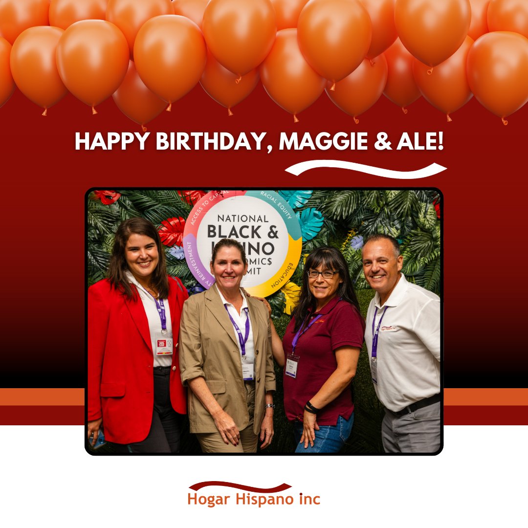 🎉 Double birthday celebration at Hogar Hispano Inc.! 🎈 Wishing a fantastic day to Maggie Cabanillas, Director of the Puerto Rico Program, and our Social Media Manager/Content Writer, Alexandra Astor alias Ale! 🎂🥳 #HogarHispanoInc #BirthdayCelebration 🎉