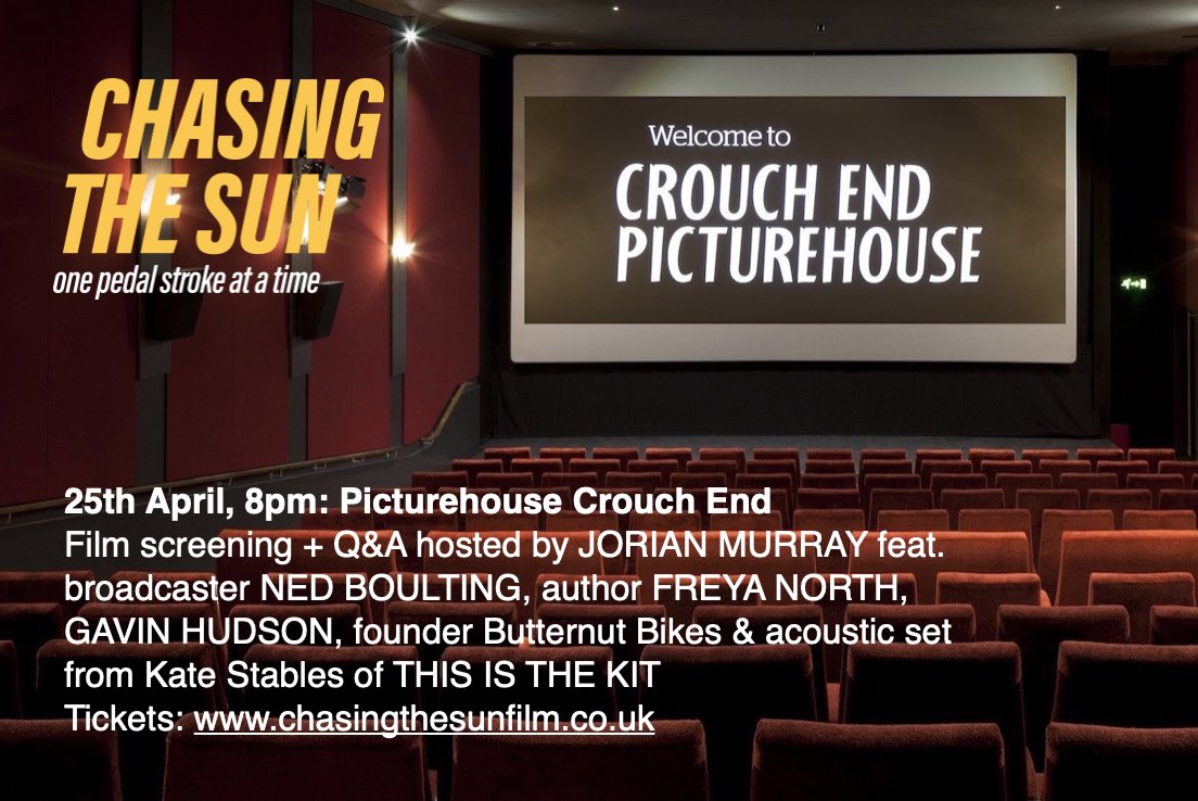 CTS_film's tweet photo. Screening +Q&amp;A @picturehouses @CrouchEndPH 8pm Thurs 25 April

Panel update: thrilled to welcome @ned_boulting to our lineup! Ned joins:
- best-seller @freya_north 
- Gavin Hudson of Crouch End’s finest @ButternutBikes 
- Kate Stables of @thisisthekit 

https://t.co/SiTy8wBubZ https://t.co/DvRgcuBEd4