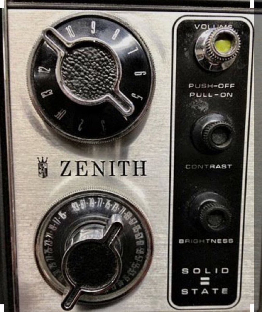 The top knob was for the five grainy channels your antenna brought in. The bottom knob was for entertaining yourself with machine gun noises.