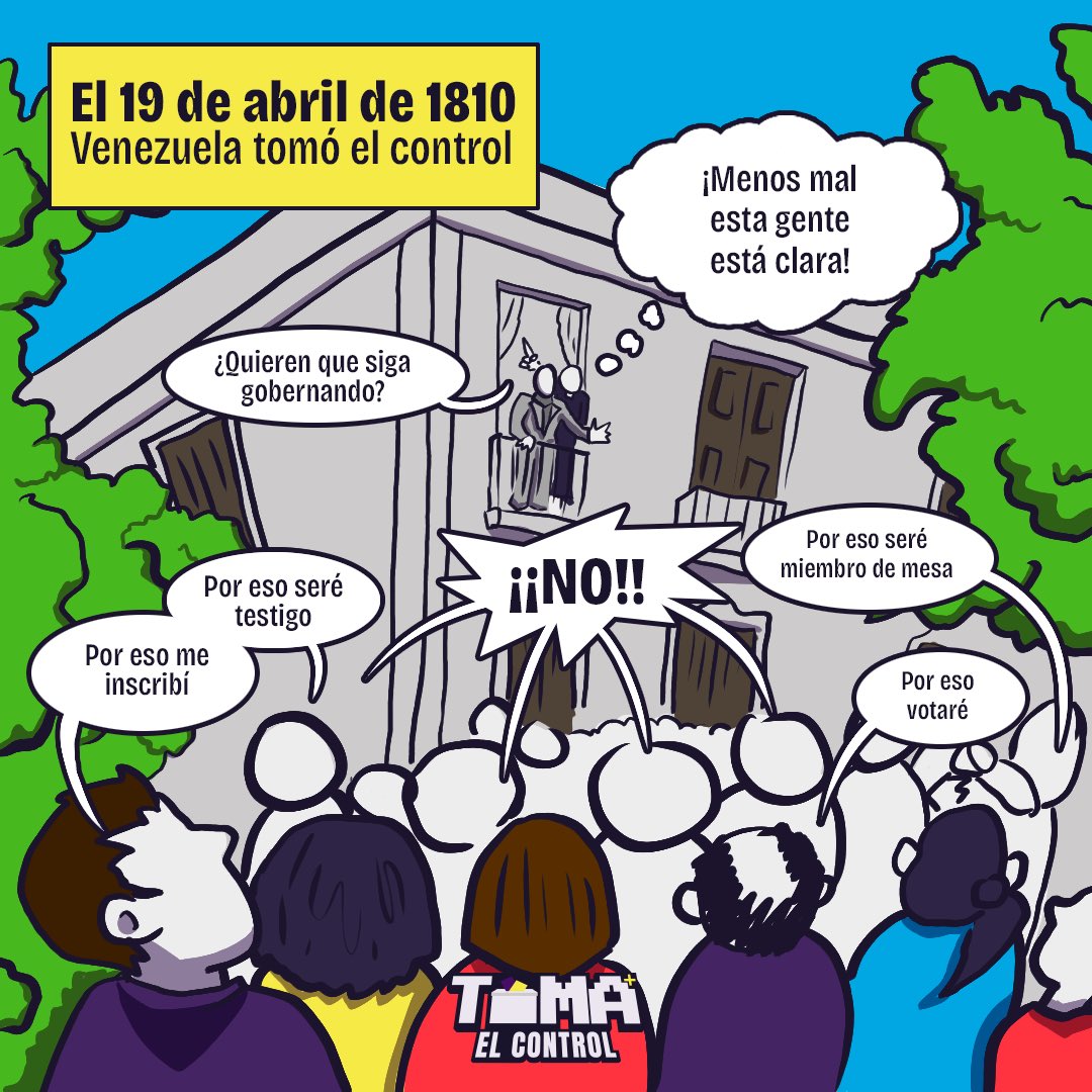 El 19 de abril sin duda Venezuela tomó el control🎮.
¿Queremos repetir esta gesta histórica🇻🇪? HAY QUE PREPARARNOS PARA QUE SUCEDA.

#TomaElControl
 #CNE 
#RegistroElectoral
 #Jóvenes