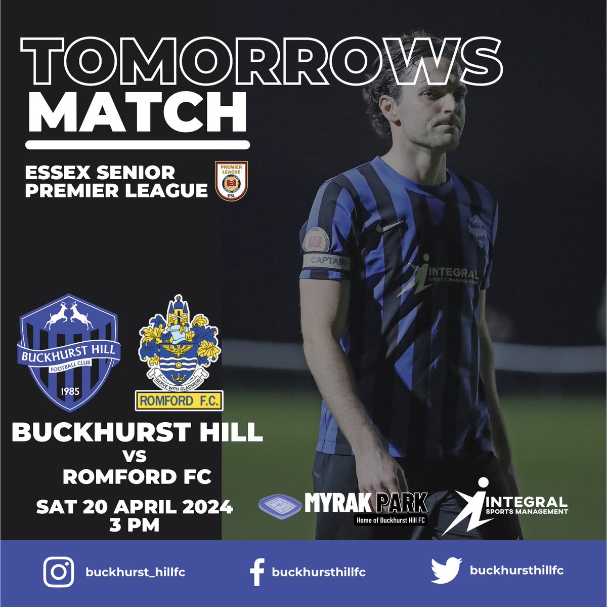 📢Tomorrows game is less than 24 hours away! ⚫ 🔵 ⚽ Be there to support the lads, we need your voices! bring the Noise! 🎶 #COYStags 🦌