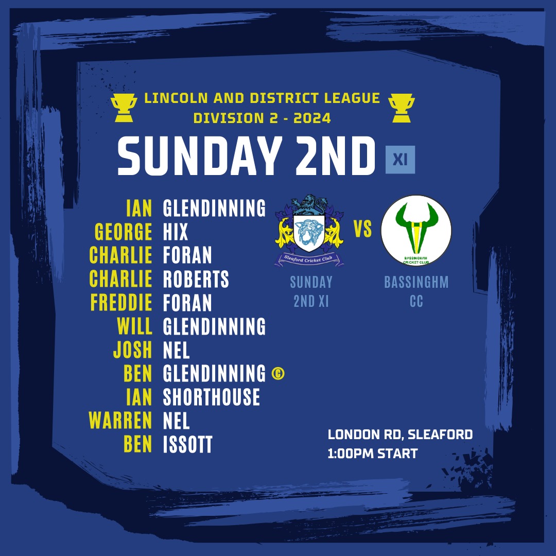 A full fixture list for the @sleafordcc teams this weekend. #upthesheep