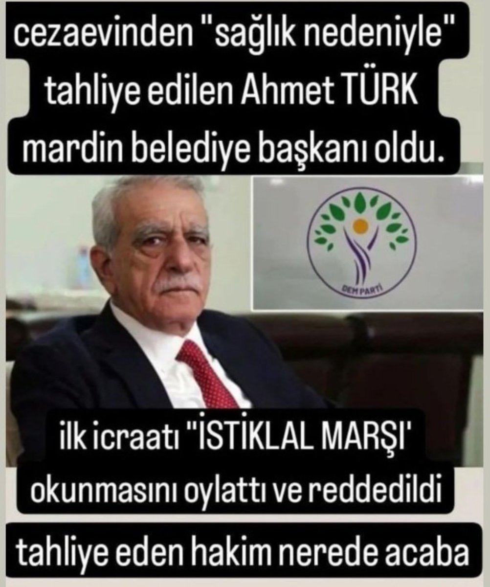 Bağımsız yargının.. Başımızın üstünde yeri var. Lakin aldıkları kararlar.. Dönüp dolaşıp vatanın bölünmez bütünlüğünü tehdit edecek sonuçları doğuruyorsa.. Orada ciddi bir sorun vardır.. DEVLETİN VE MİLLETİN BÖLÜNMEZ BÜTÜNLÜĞÜNÜ KORUMAYAN YARGI.. YARGI DEĞİLDİR..🇹🇷✋️