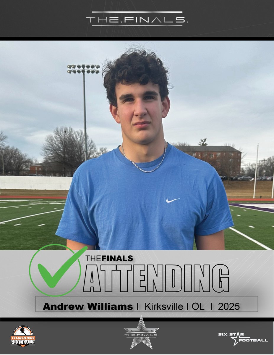 TheFINALS ATTENDING | Andrew Williams ★★★★★★ ⭐️Excited to announce 2025 Andrew Williams will be attending TheFINALS in Kansas City! ⭐️Holds D1 offers from Missouri State, Columbia, Harvard, Princeton, Yale … interest from numerous others. 📆 May 25 📍 Ray-Pec (MO) HS…
