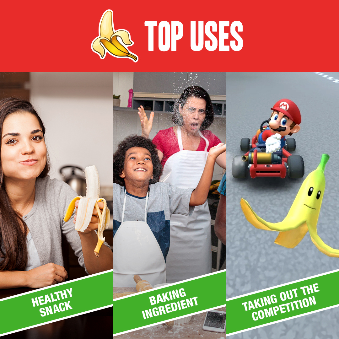 Watch out for those pesky banana peels... 🍌🏎️💨
#bananas #mariocart #grabandgo