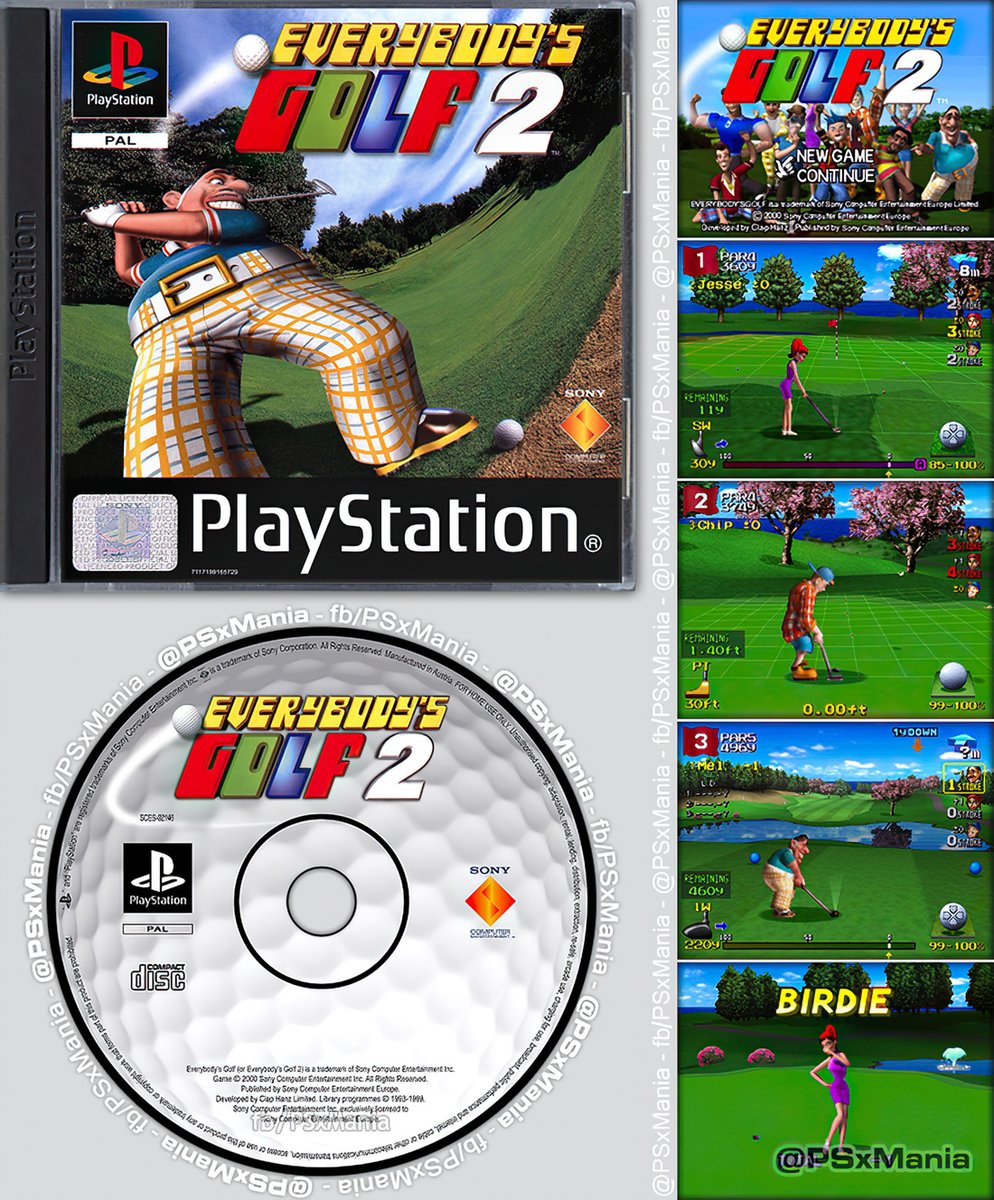 24 years ago (on April 19, 2000), 'Everybody's Golf 2' was released for #PlayStation® in Europe! 🇪🇺🎂🎉🎈🎊 #retrogames #RETROGAMING