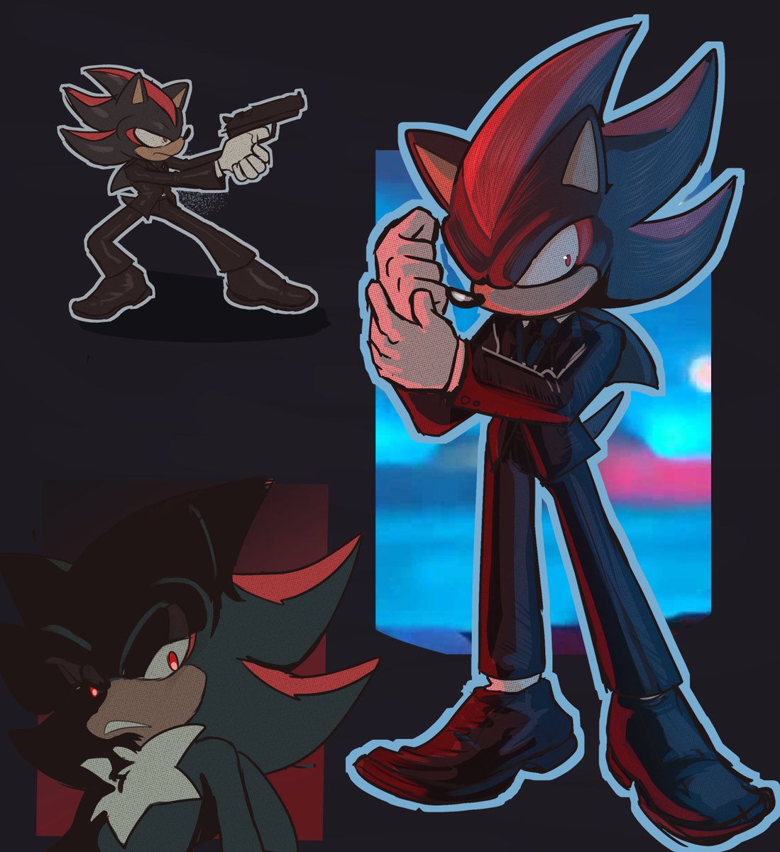 It's a little late but I also wanted to draw Shadow as John Wick