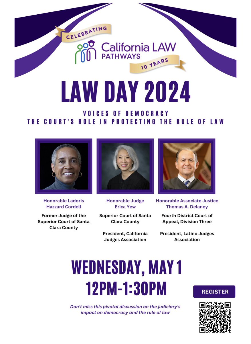 Law Day - 10 years ago - was when our 2+2+3 Community College Pathway to Law School was launched. #DiversityInLaw #LawDay foundationccc-org.zoom.us/webinar/regist…