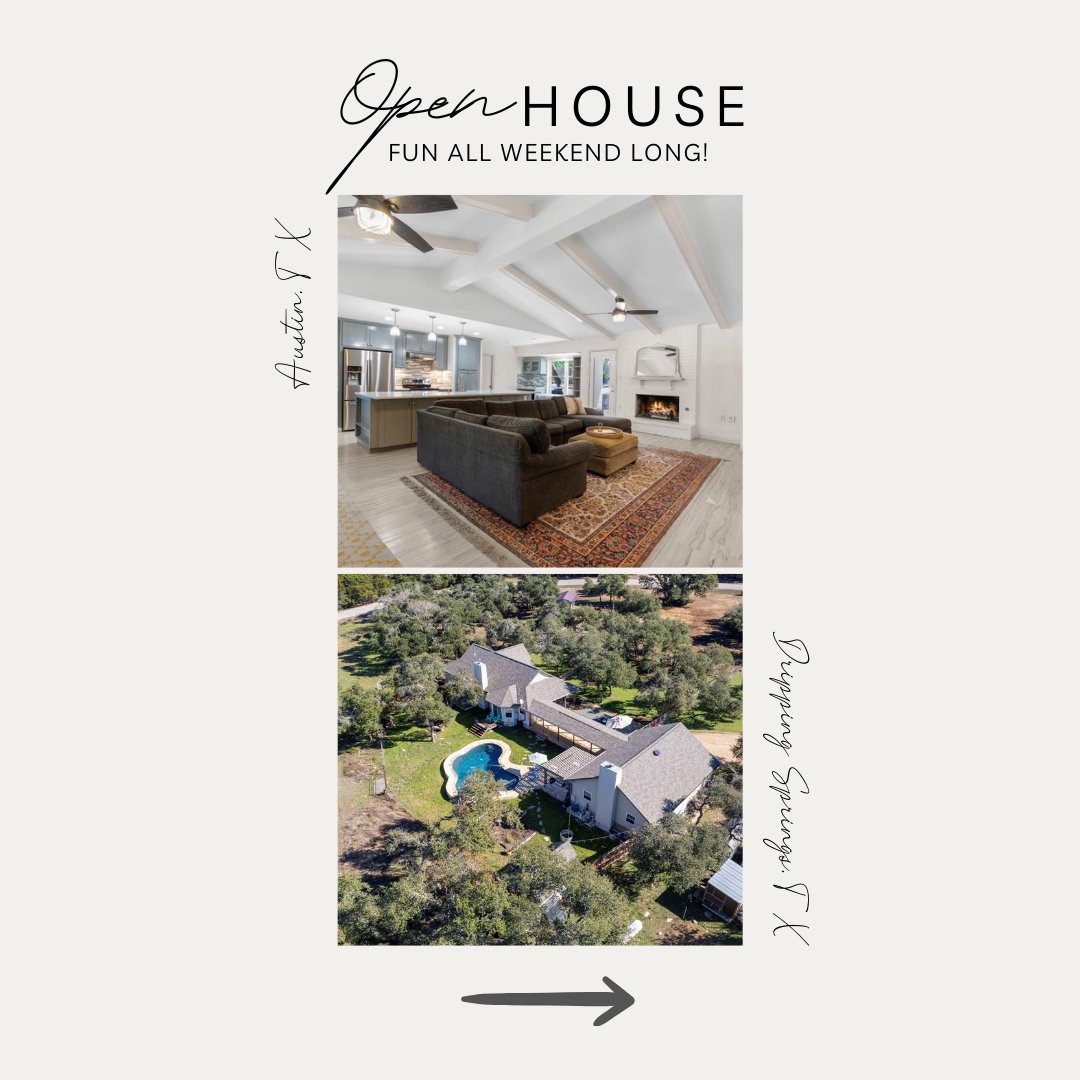 justincofield's tweet image. A weekend full of open houses! Two really distinct properties. We’d love for you to come check one out!

#openhousesunday #openhouseaustin #openhousedrippingsprings