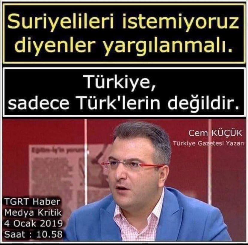 AKP’nin bilerek ve isteyerek ülkemize aldıkları Suriyeli, Afganlı mültecilerle;
- Beraber yaşama arzumuz yok. 
- Zengin bir hatıramız yok.
- Kız alıp oğlan evermedik.
Üstelik;
sokak güvenliğimizi, ekonomimimizi, demografimizi, 
karekterimizi bozdular.
Bu güne kadar harcadığımız…