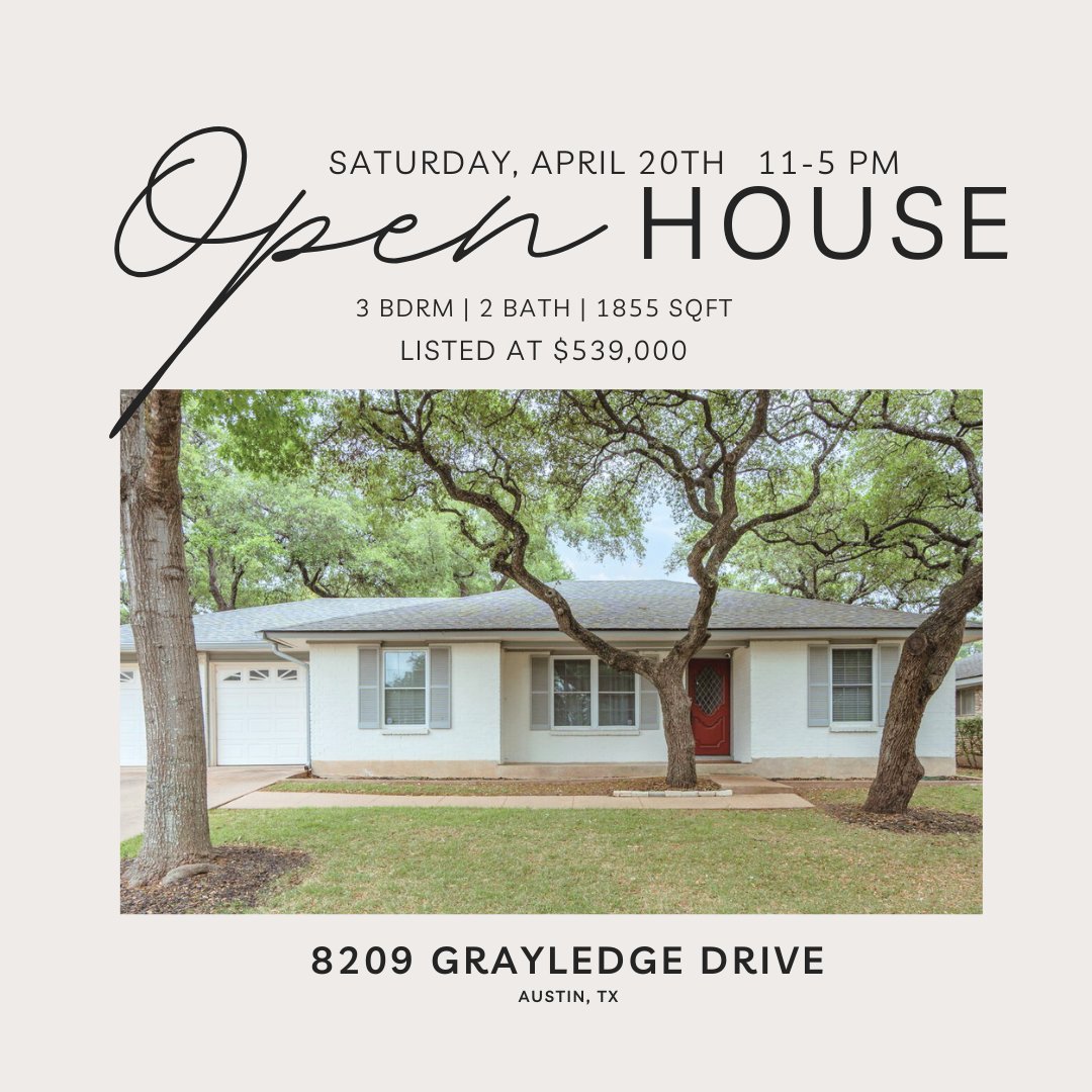 justincofield's tweet image. A weekend full of open houses! Two really distinct properties. We’d love for you to come check one out!

#openhousesunday #openhouseaustin #openhousedrippingsprings
