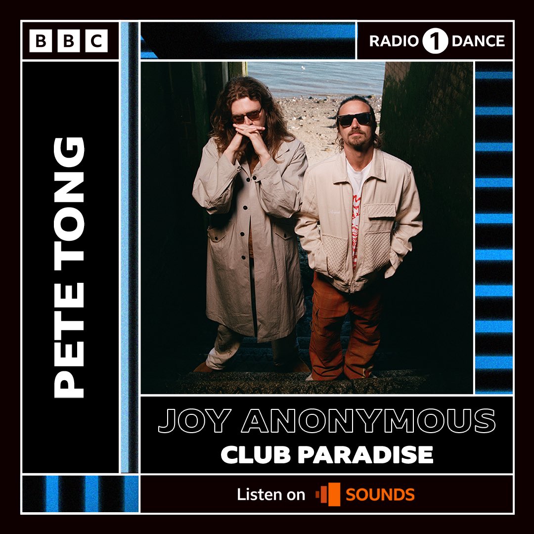 Tonight 10 PM on @BBCR1 @joyjoyanonymous share their Club Paradise Mix + more new tunes from #PeggyGou @caribouband @ANOTR #ErikBandt #LevenKali @SGLewis_ @DJ_Seinfeld @CharlottedWitte + much more…