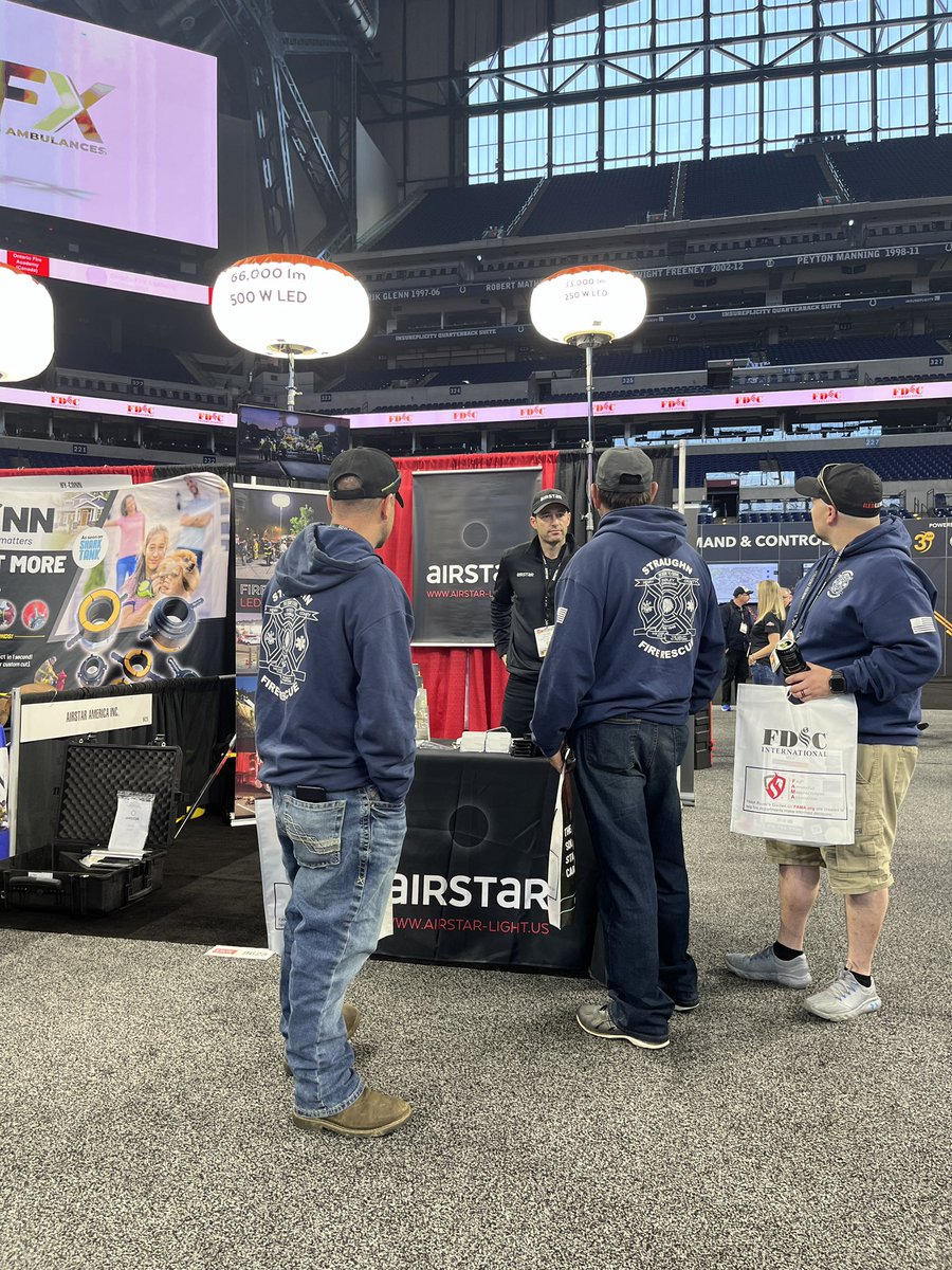 We’re having a great time meeting with everyone at @FDICevent’s #FDIC2024. Join us through Saturday in Booth 9625 and also the Rescue Zone in Lucas Oil Stadium to learn more about our innovative portable lighting solutions. 

#WeAreAirstar  #FDIC #scenelighting #firerescue