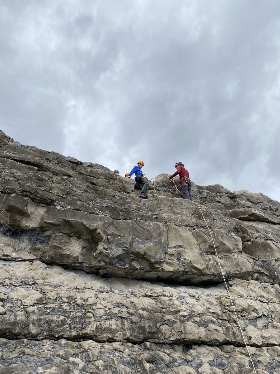 Day 1 of our adventurous training trip. Abseiling and Rock climbing.