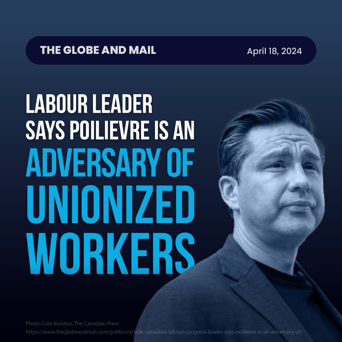 Pierre Poilievre won't stand up for Canadian workers.